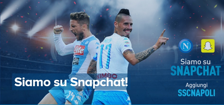 Il Napoli sbarca su Snapchat