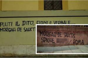 Roma, scritte contro Morgan De Sanctis sui muri della città: “Maiale! Spione!” item-thumbnail