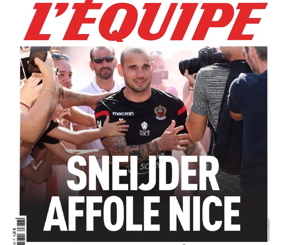 Nizza: l’effetto-Sneijder e il primo allenamento per Saint-Maximin