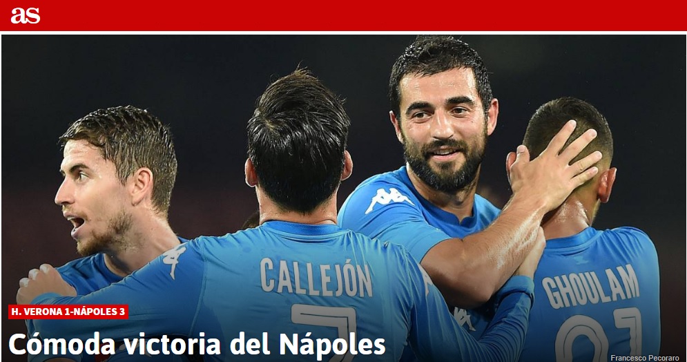 Verona-Napoli vista dall’estero: «Dominio, vittoria semplice»