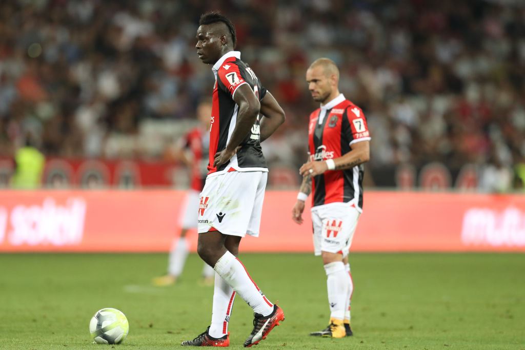 Nizza-Guingamp 2-0, in campo anche Sneijder e Balotelli