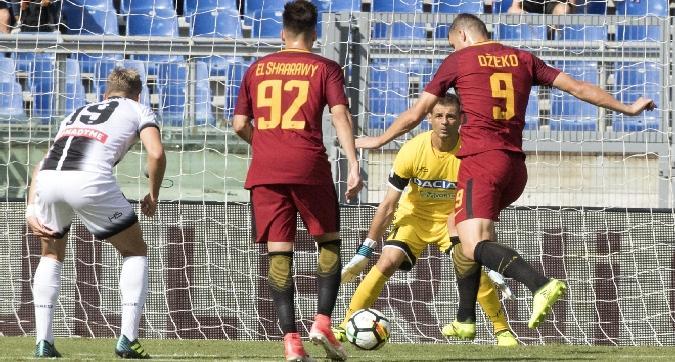 Roma-Udinese 3-1, Dzeko ed El Sharaawy firmano il poker di Di Francesco