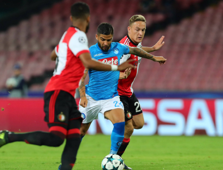Champions, il Napoli sa vincere anche al piccolo trotto: 3-1 al Feyenoord