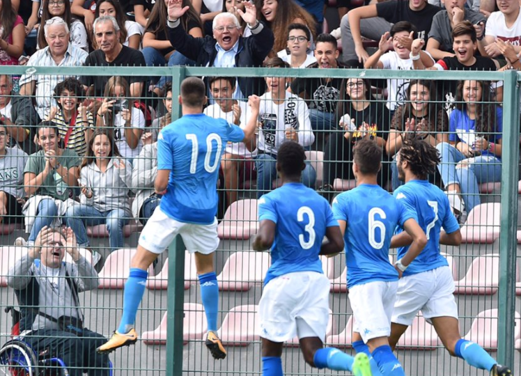 Youth League, Napoli-Feyenoord 2-0 all’intervallo (gol olimpico di Gaetano)