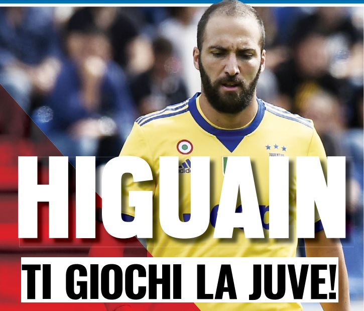 Tuttosport: «Higuain, non più intoccabile: deve riconquistare la Juventus»