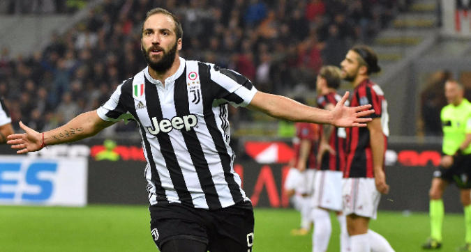 Higuain lancia la Juventus, doppietta a San Siro: Milan battuto 2-0