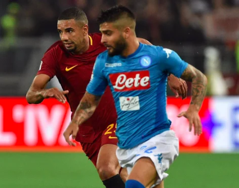 Lorenzo Insigne durante Roma-Napoli