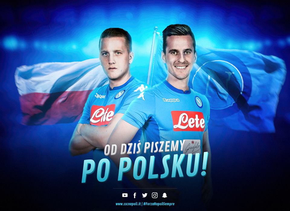 Il Napoli in polacco sui social, ma non dimentichi il modello brasiliano del Psg Il Napoli in polacco sui social, ma non dimentichi il modello brasiliano del Psg