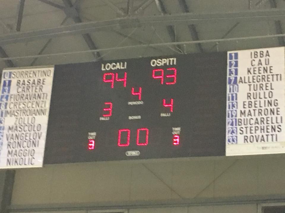 Vittoria thriller del Napoli Basket, secondo successo in A2 Vittoria thriller del Napoli Basket, secondo successo in A2