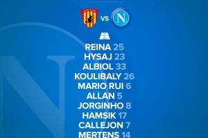 Benevento-Napoli, le formazioni ufficiali: nessuna sorpresa, Sarri coi titolarissimi item-thumbnail