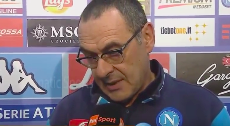 Sarri: «Lo scorso anno la Juventus perse diversi punti dai quarti di Champions»