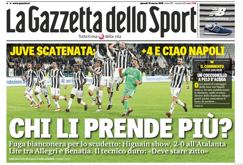 Ciao Gazzetta, domani che titolo fai?