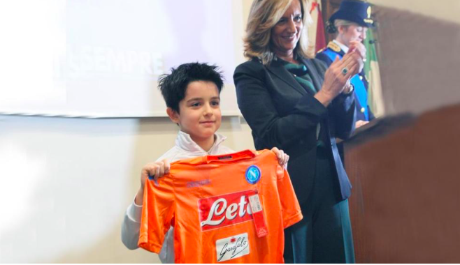 È tifoso del Napoli il portiere di 8 anni premiato a Vercelli per la sua onestà sportiva