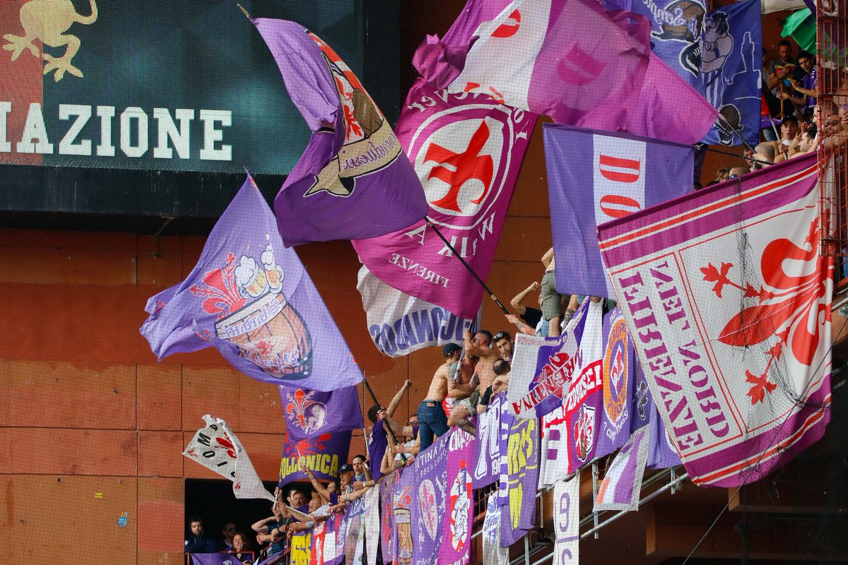 I tifosi della Fiorentina festeggiano il pareggio del Napoli