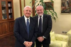 De Laurentiis in Regione, altri 20 milioni per i lavori al San Paolo item-thumbnail