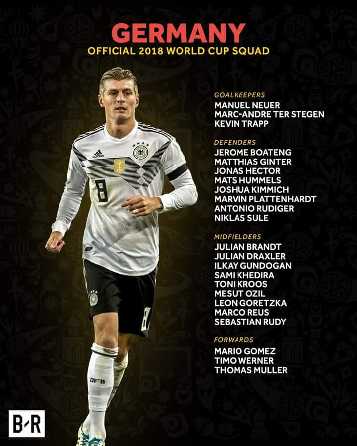 Germania, la lista definitiva per i Mondiali: esclusi Sané e Leno
