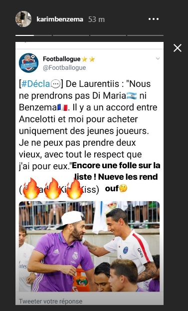 Benzema risponde a De Laurentiis: «Un altro pazzo sulla lista» - ilNapolista