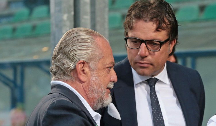 De Laurentiis smentisce l’addio di Giuntoli: «Va al Milan? Falsissimo»