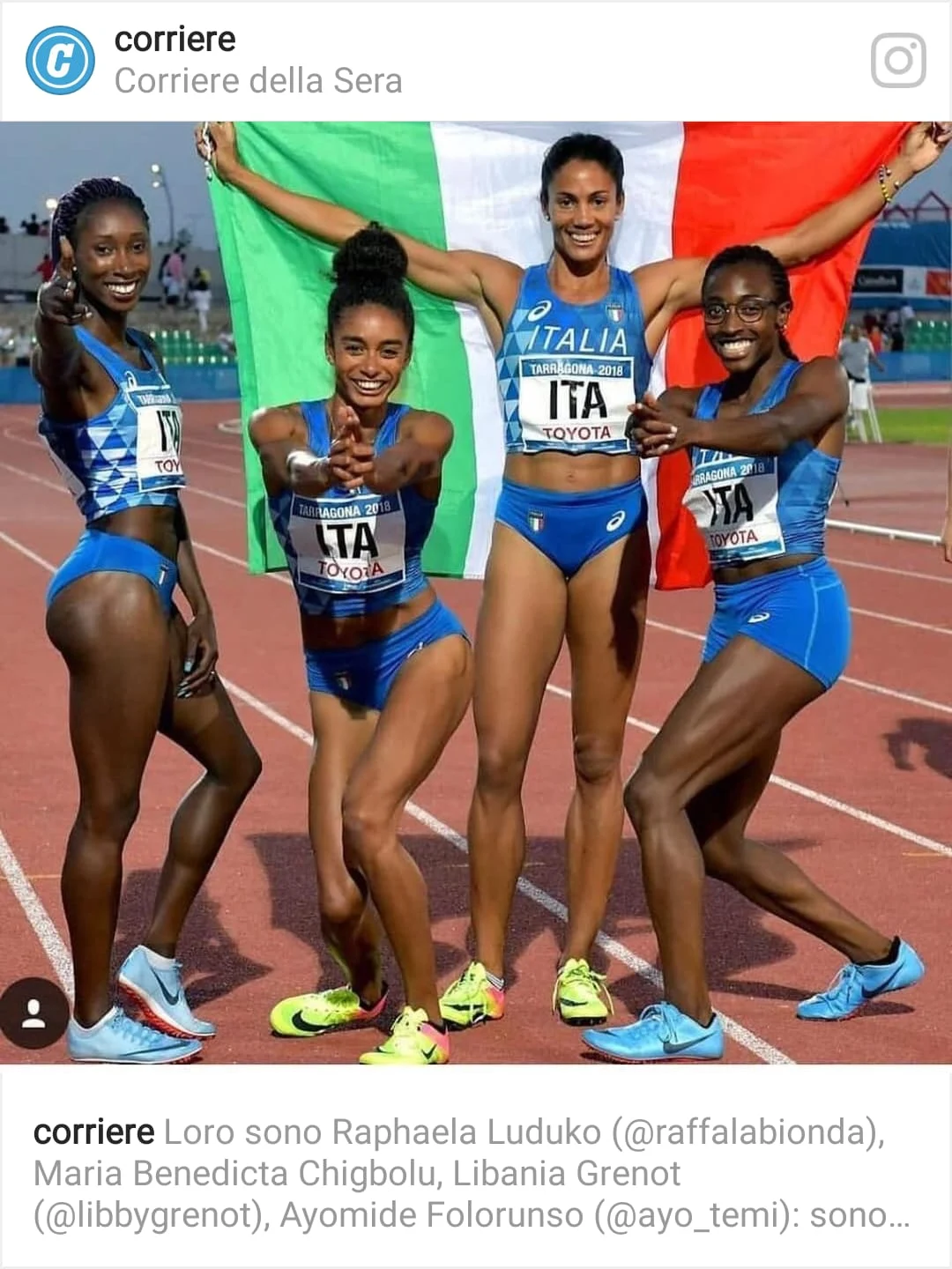 atlete italiane nere