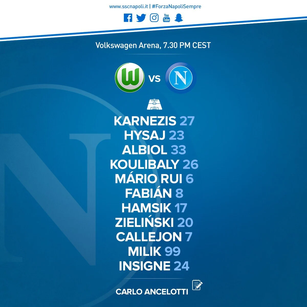 Wolfsburg-Napoli