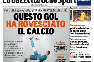 Il sobrio omaggio della Gazzetta a Ronaldo: «Il gol che ha cambiato la storia» item-thumbnail