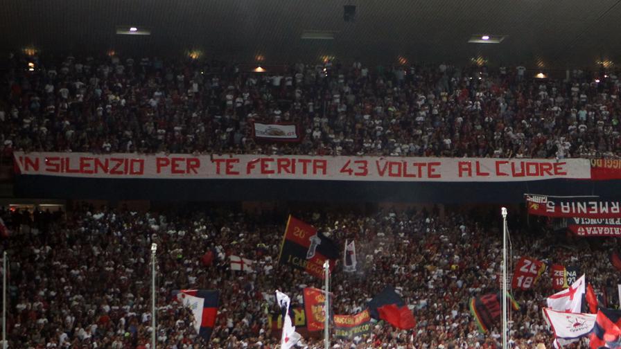 Il minuto 43 a Genova è commozione vera