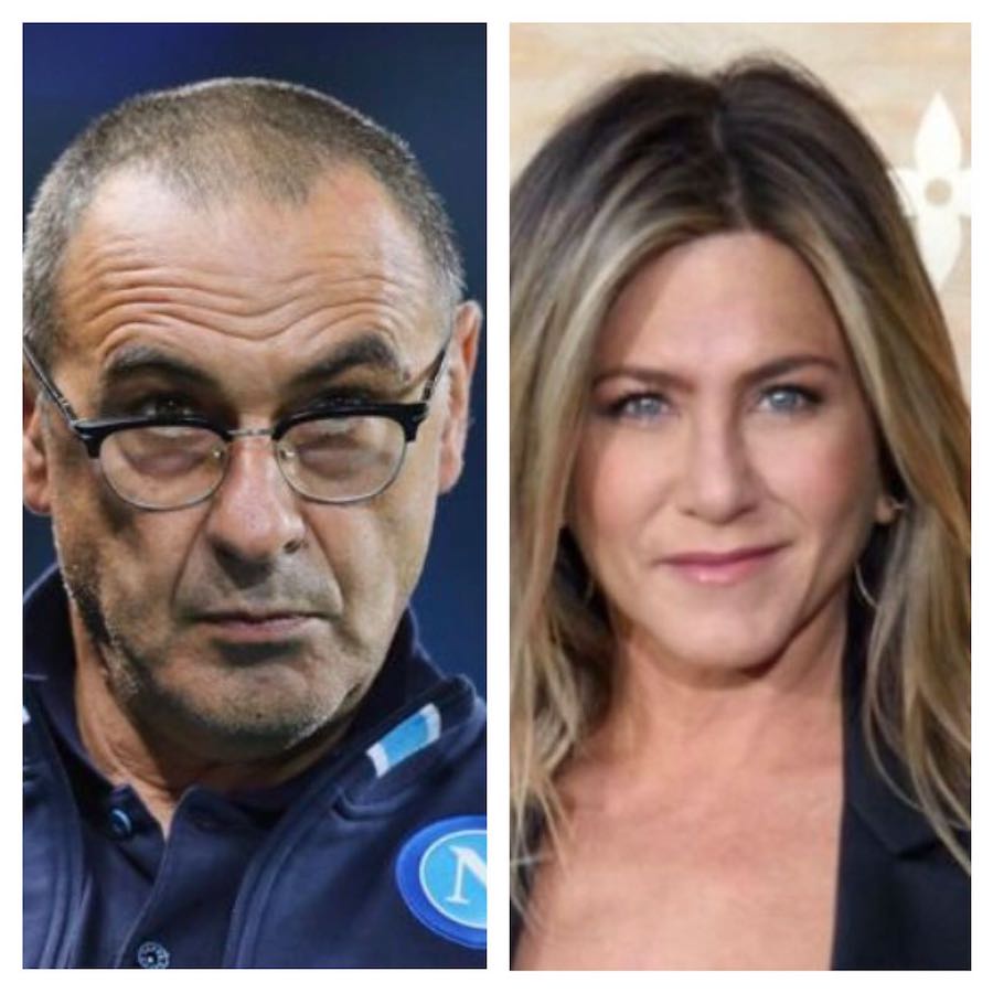 La straziante scena di Sarri/Jennifer Aniston che scopre il tradimento a tavola