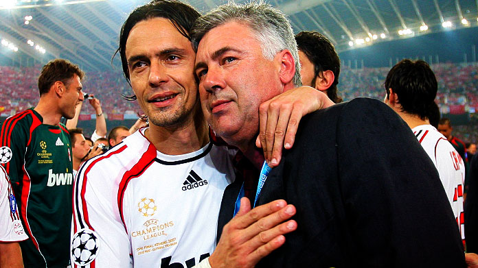 Ancelotti e Pippo Inzaghi, storia di un amore (tecnico) infinito Ancelotti e Pippo Inzaghi, storia di un amore (tecnico) infinito