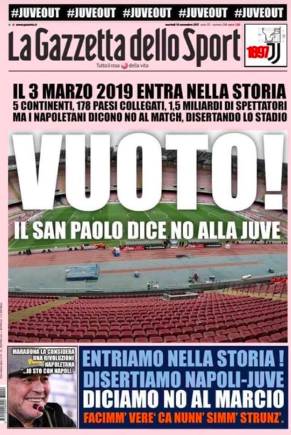 Capisco il fattore Orsato ma il 3 marzo non lasciamo il San Paolo agli juventini