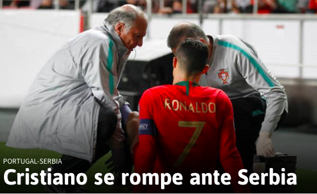 Cristiano Ronaldo si infortuna col Portogallo, contrattura alla coscia destra (VIDEO) Cristiano Ronaldo si infortuna col Portogallo, contrattura alla coscia destra (VIDEO)