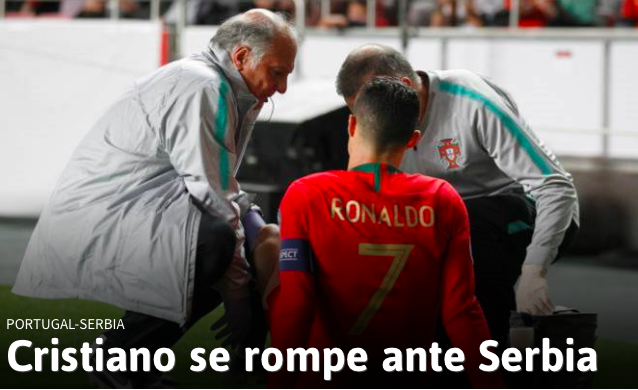 Cristiano Ronaldo si infortuna col Portogallo, contrattura alla coscia destra (VIDEO)