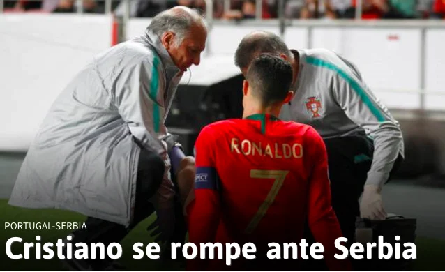 cristiano ronaldo si infortuna