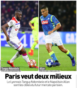 L’Equipe: “Il Psg ancora su Allan, ma non arriverà mai a 90milioni” L’Equipe: “Il Psg ancora su Allan, ma non arriverà mai a 90milioni”