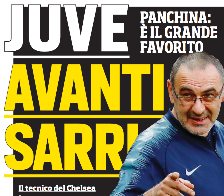 Il Corsport: “Juventus, Sarri favorito. Contatti ben avviati” Il Corsport: “Juventus, Sarri favorito. Contatti ben avviati”