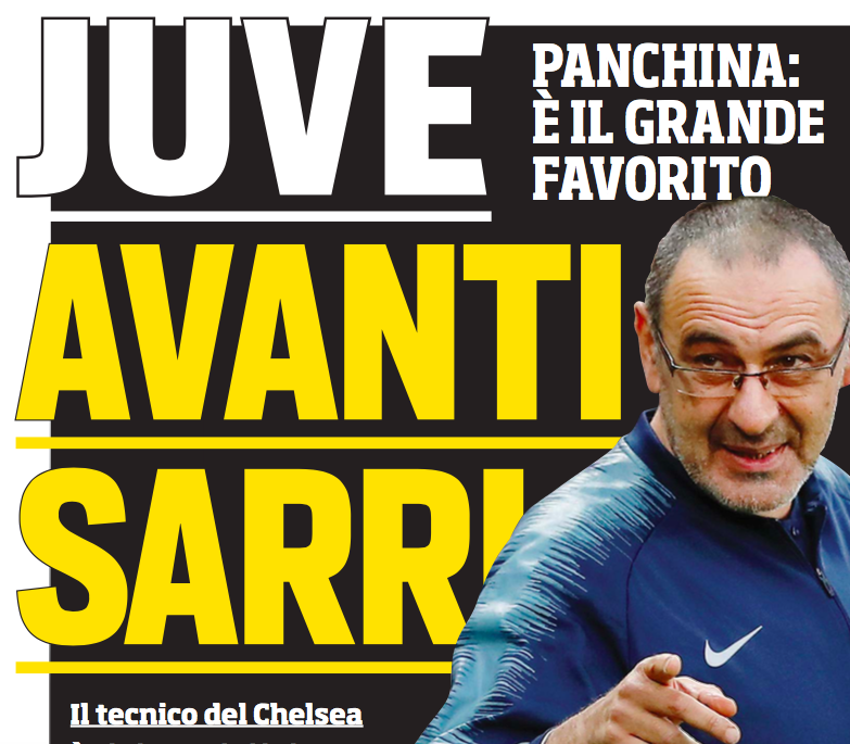 Il Corsport: “Juventus, Sarri favorito. Contatti ben avviati”