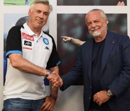 De Laurentiis Ancelotti De Laurentiis bravi tutti Ancelotti