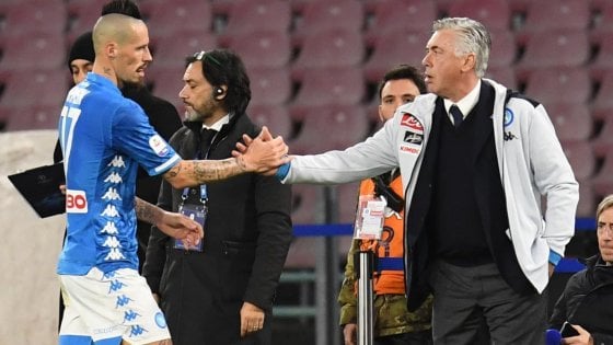 Ancelotti al Roma: «Non penso che con Hamsik avremmo fatto meglio»