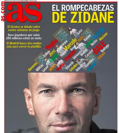 As: «Fabian Ruiz tra le ipotesi di Zidane per il Real» As: «Fabian Ruiz tra le ipotesi di Zidane per il Real»