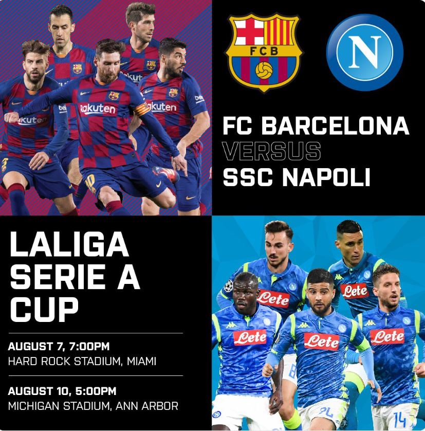 Disponibili in prevendita i biglietti per la doppia amichevole con il Barcellona Disponibili in prevendita i biglietti per la doppia amichevole con il Barcellona