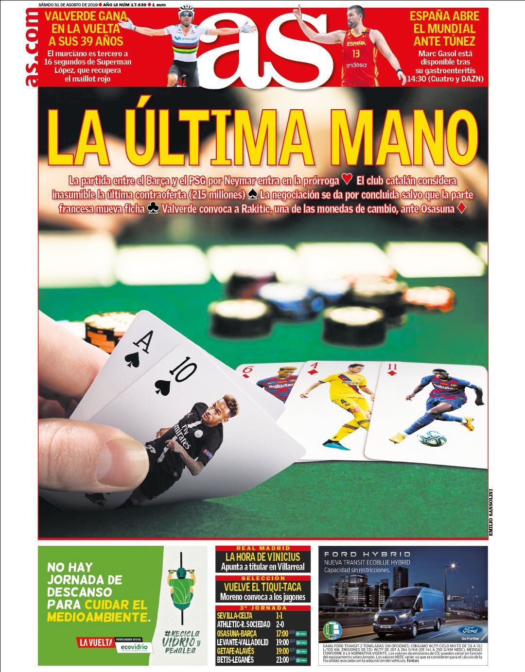 As: ultima mano per Neymar As: ultima mano per Neymar