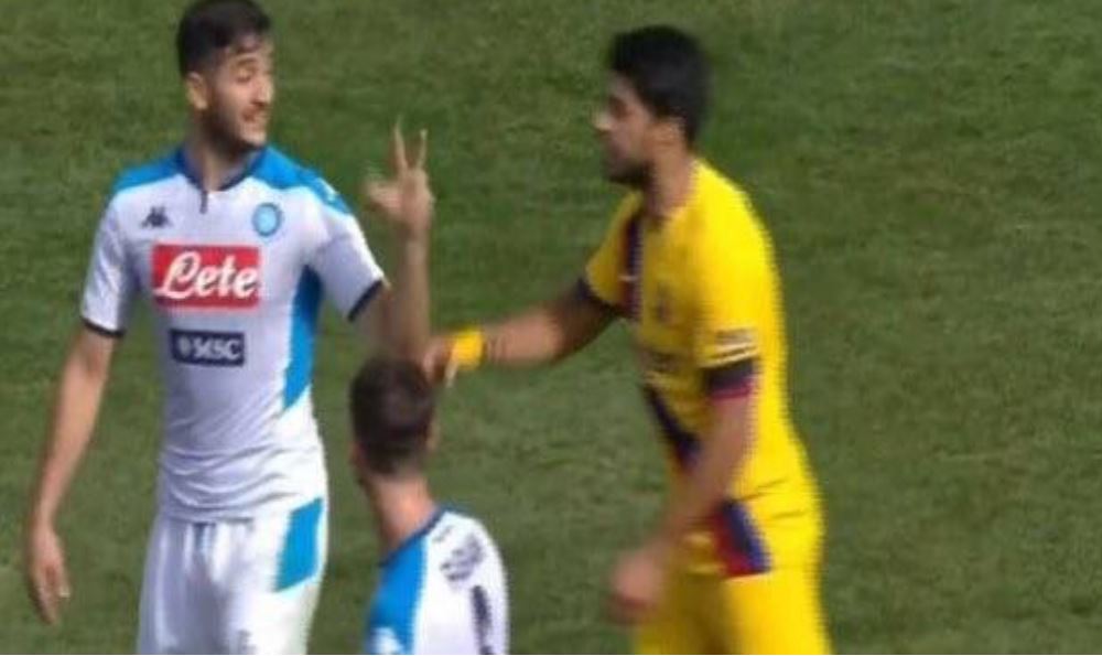 Manolas che da’ in faccia a Suarez: mancava dai tempi di Bagni e Alemao (VIDEO)