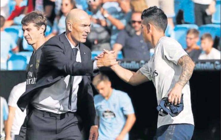 As: Zidane può far esordire James sabato contro il Valladolid