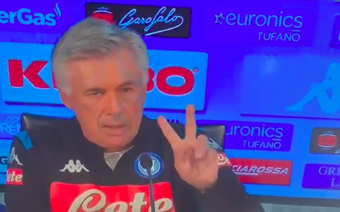 Ancelotti: “Il Napoli non ha mai giocato 4-2-3-1” (VIDEO)