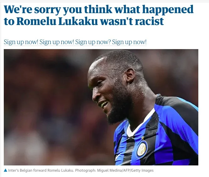 guardian curva nord razzismo