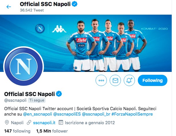 Calcio e Finanza: il Napoli batte la Juve nella crescita social