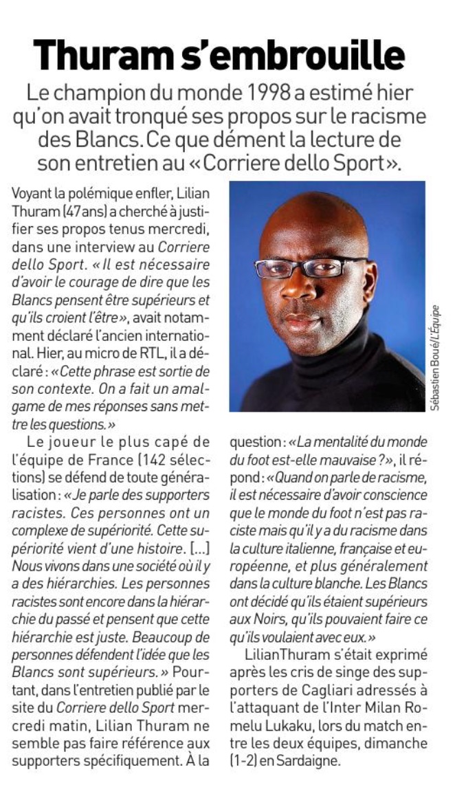 Thuram razzismo