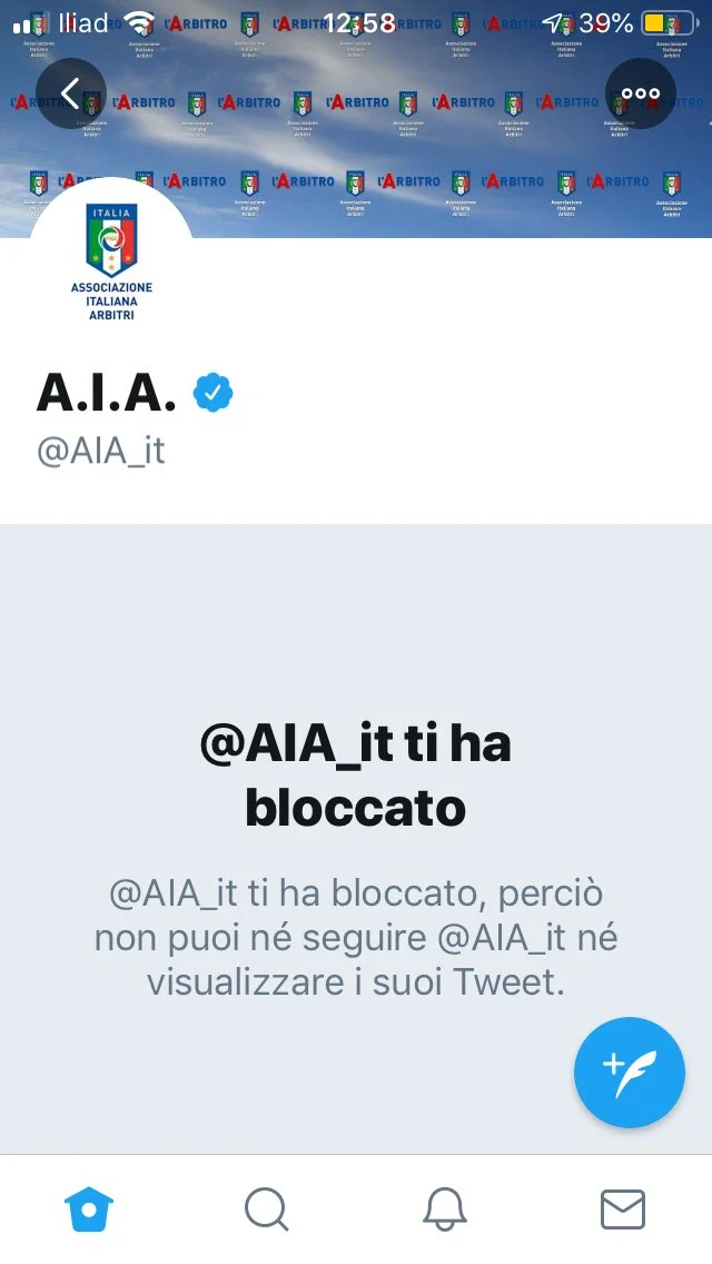 Su Twitter accusano l'account degli arbitri