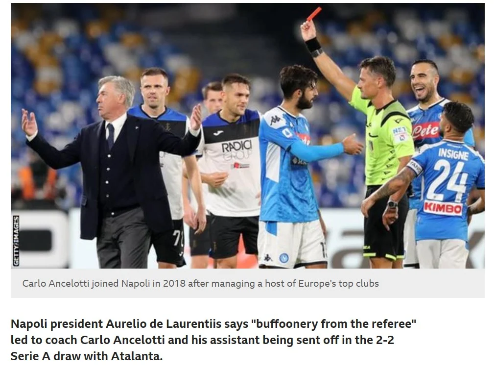 De Laurentiis stampa inglese