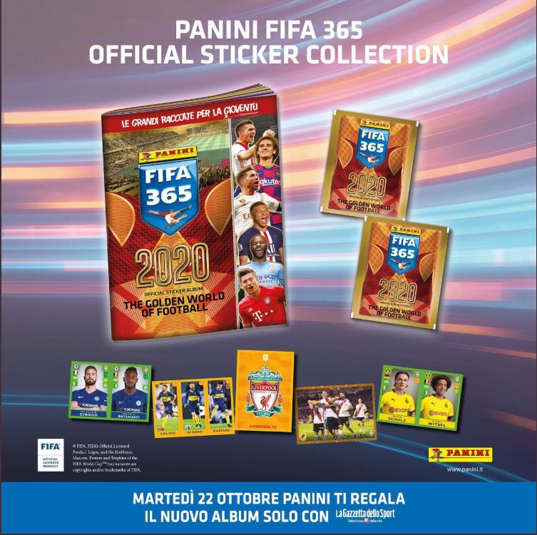 Arriva la collezione Panini Fifa 365. Presenti Napoli, Juventus e Inter