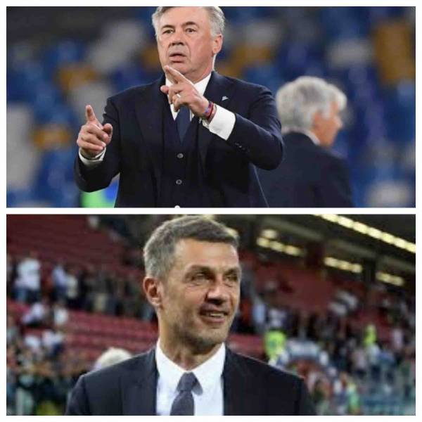 Milan-Napoli, una partita decisiva per Ancelotti e Maldini. I due amici di sempre contrapposti